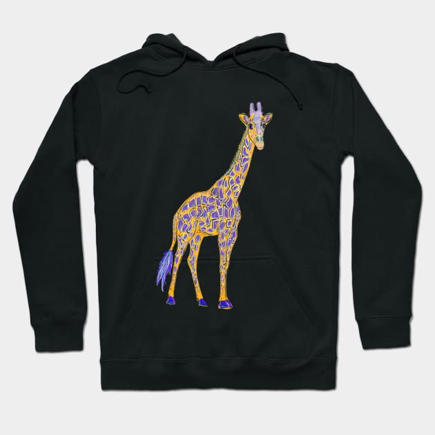 Giraffe Hoodie by AlexandraHallPinner